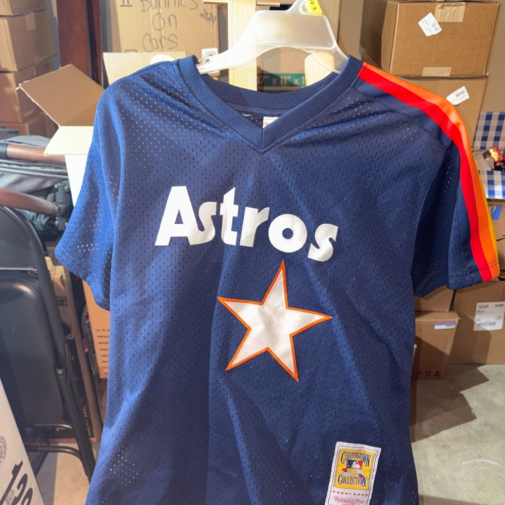 COPY - Astros Mitchell & Ness Blue and Orange Jersey